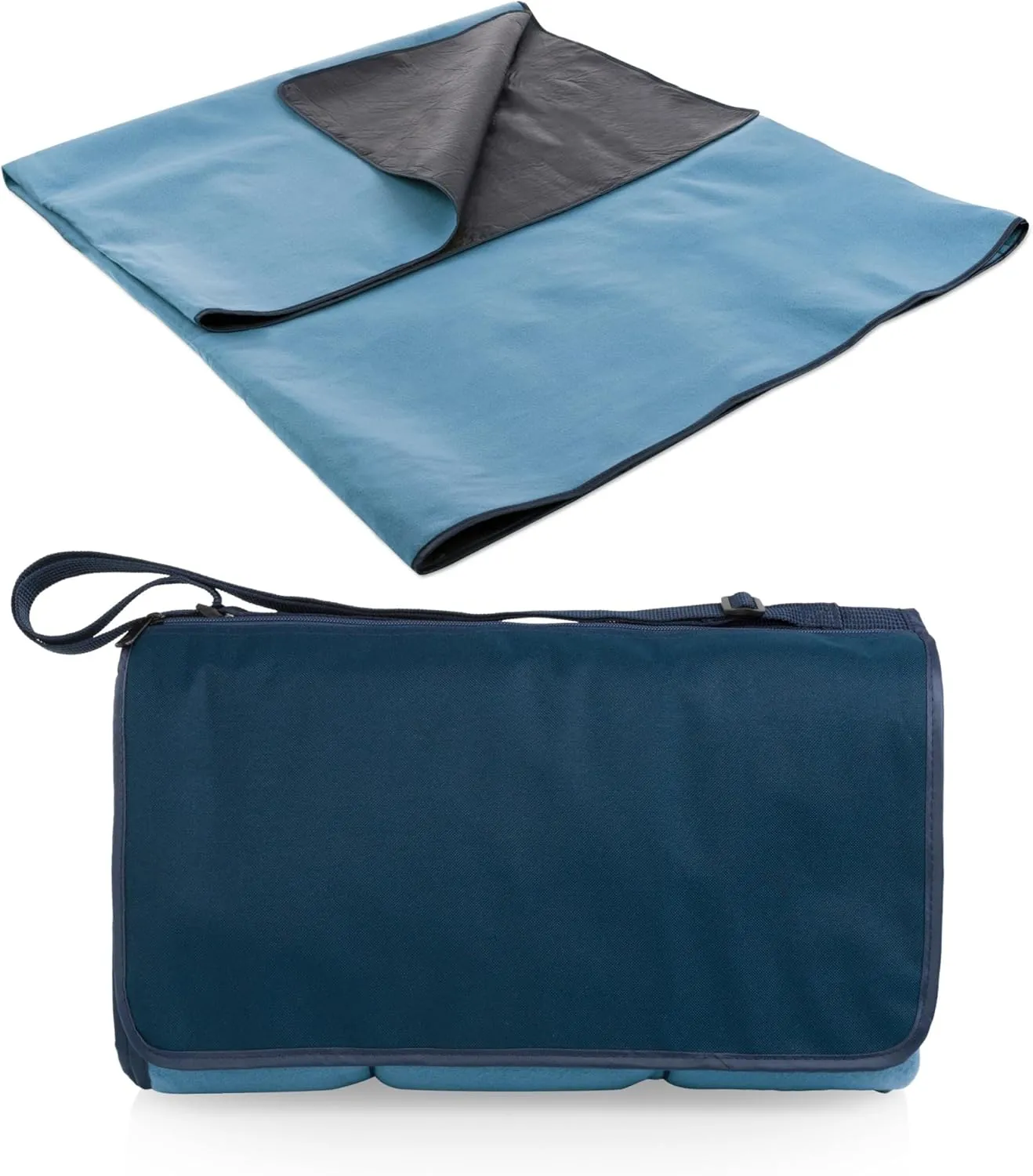 Picnic TIME Blanket Tote XL Outdoor Picnic Blanket, Beach Blanket, Camping Blanket, (Dusty Blue)