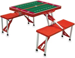 PICNIC TIME NCAA North Carolina Tar Heels Folding Picnic Table - Camping Table - Outdoor Table with Umbrella Hole