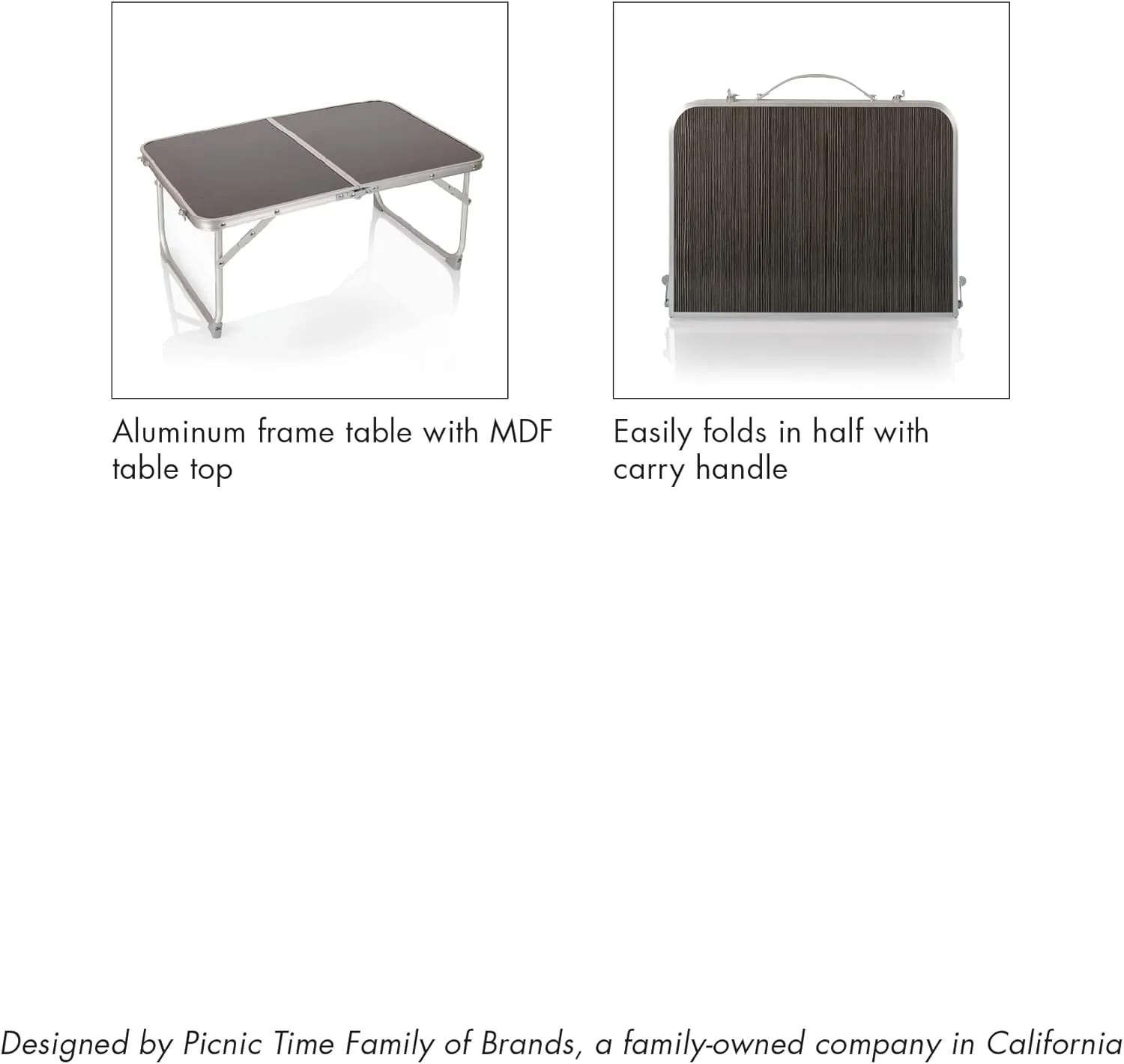 PICNIC TIME NFL Concert Mini Portable Table, Small Folding Table, Mini Picnic Table