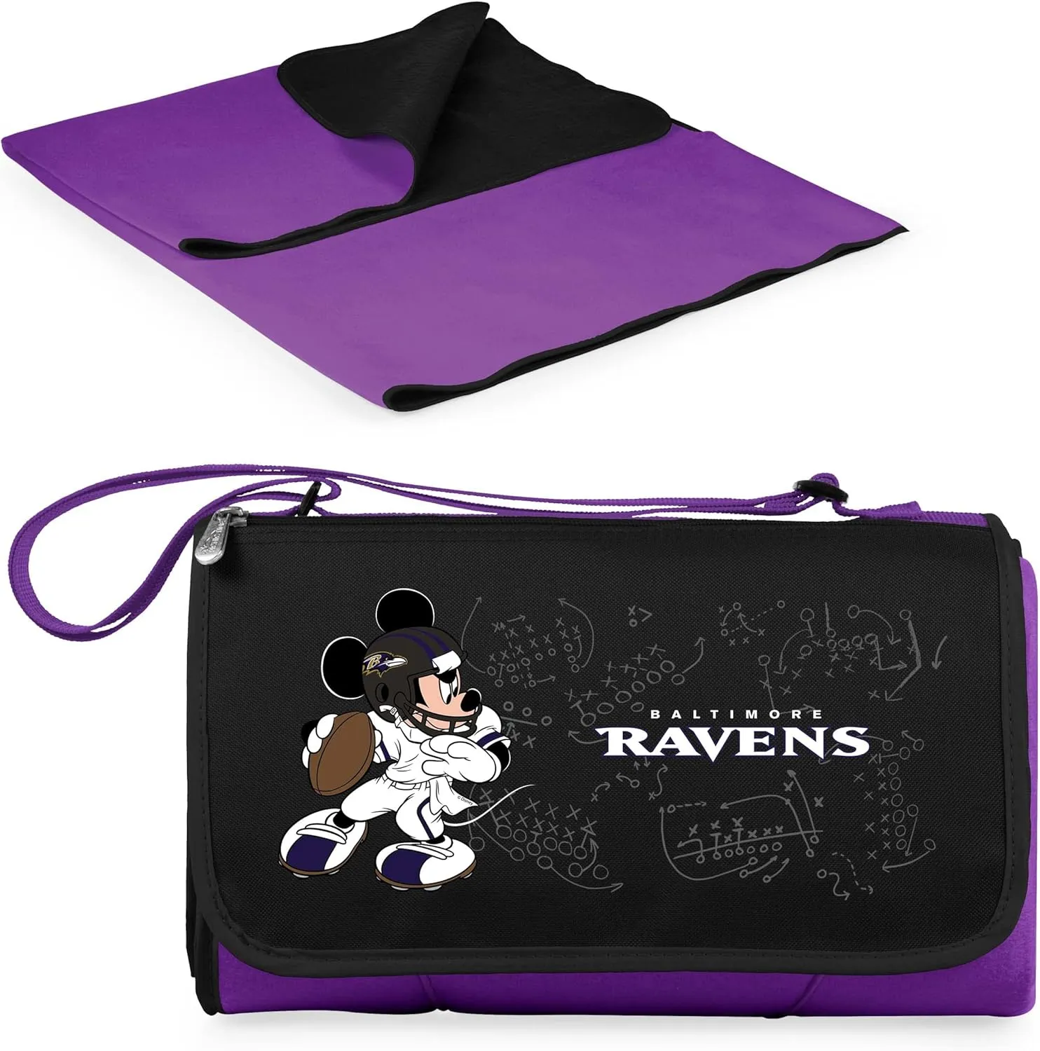 PICNIC TIME NFL Unisex-Adult NFL Mickey Blanket Tote Outdoor Picnic Blanket