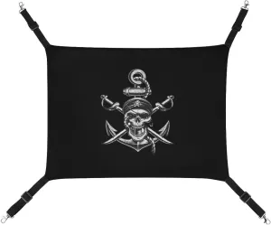 Pirate Skull Swords Anchor Hanging Cat Bed Soft Breathable Pet Hammock for Cage Pet Sleeper for Kitten Ferret Puppy Rabbit