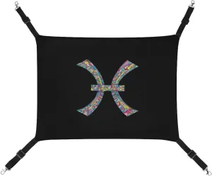 Pisces Constellation Hanging Cat Bed Soft Breathable Pet Hammock for Cage Pet Sleeper for Kitten Ferret Puppy Rabbit