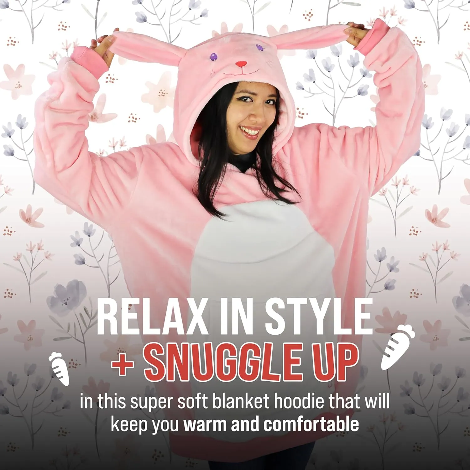 Plushible Wearable Blanket Hoodie, 2-in-1 Oversized Hoodie Blanket Pillow, Long Sleeve Sweatshirt Pocket, Cozy Holiday Gift