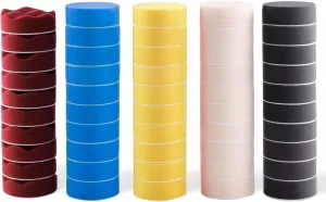 Polishing Pad, ZFE 50pcs 3 inch/80 mm Sponge Buffing Pads, Foam Polishing Pad Kit for Car Sanding, Polishing and Waxing