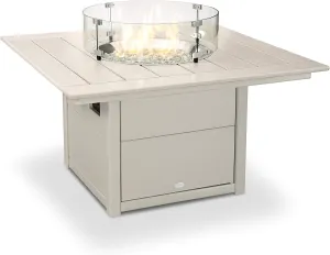 Polywood® Square 42" Fire Pit Table (Sand)