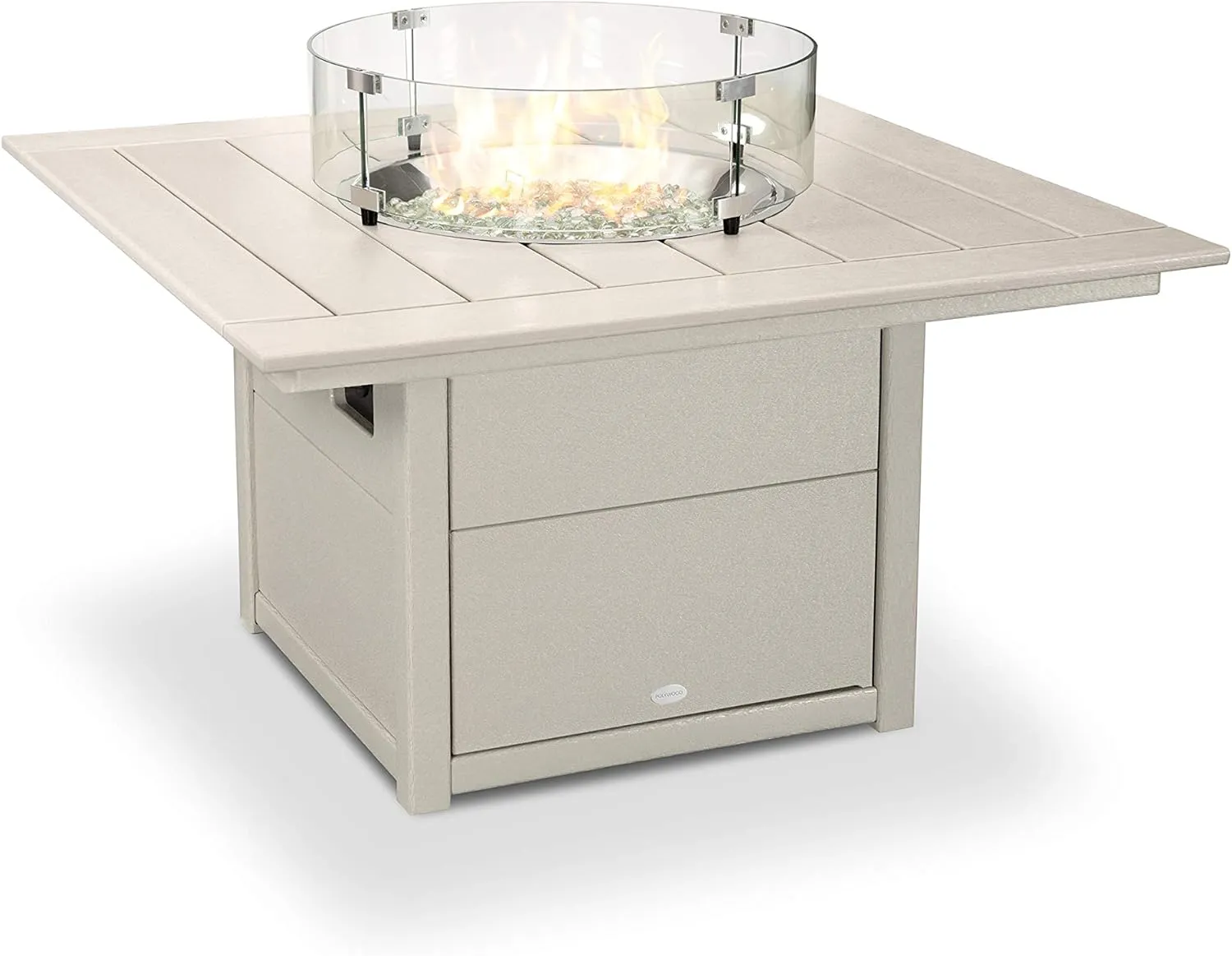 Polywood® Square 42" Fire Pit Table (Sand)