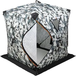 Portable 2 Person Ice Fishing Tent with Packing Bag and Handbag，Freestanding Insulated Ice Fishing Shelter Thermal,Ice Fishing Shanty with Insulated Layer for Out Ice Fishin and Picnics