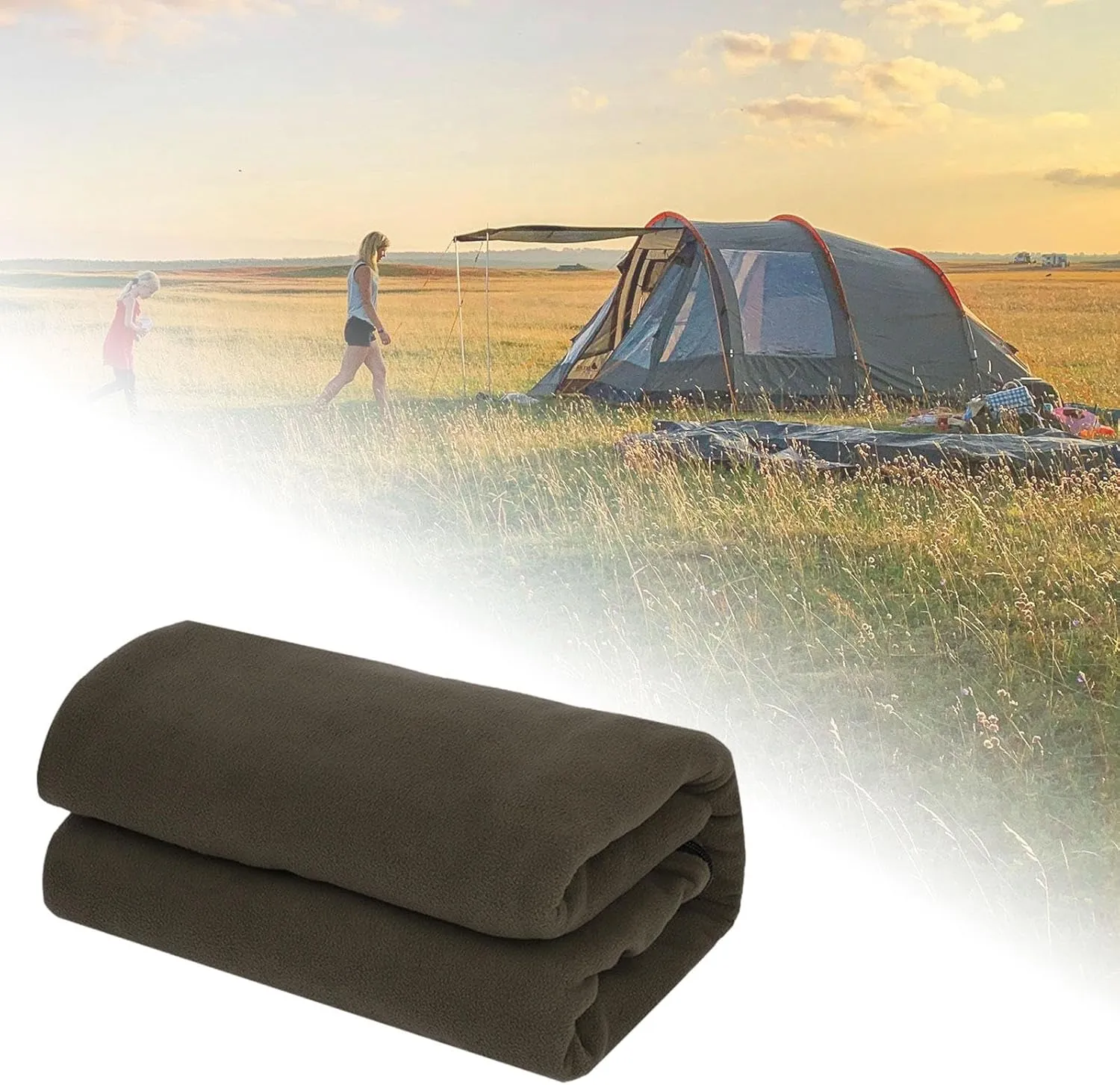 Portable Camping Blanket with Sleeping Bag Liner for Outdoor Adventures
