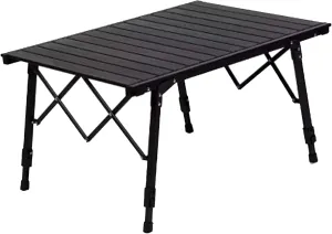 Portable Camping Table Folding Picnic Table Aluminum Folding Camping Table Adjustable Liftable Legs with Bag for Outdoor