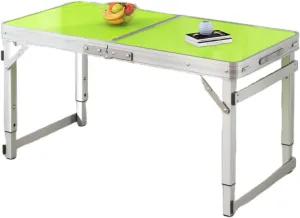 Portable Camping Table,Lightweight Folding Picnic Tables for Hiking Cooking Backpacking Outdoor Fishing,Adjustable Height,Beach Table with Carry Handle, Indoor Kitchen,Garden ( Size : Small )