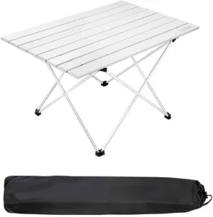 Portable Folding Aluminum Camping Table – Ultralight, Waterproof, Stable, and Easy to Store – Ideal for Hiking, BBQs, Picnic, Outdoor Adventures (68.5x45.5x40.5CM)
