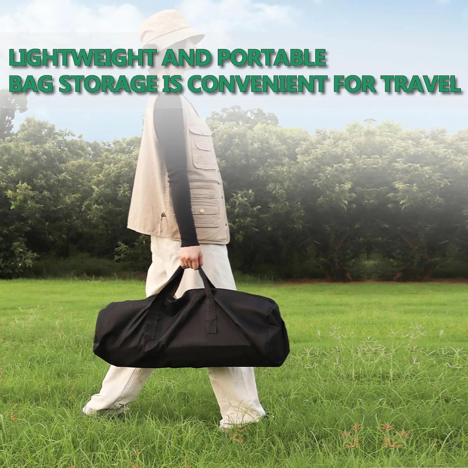 Portable Folding Camping Table, Roll-Up Aluminum Table with Carry Bag, Lightweight Design for Beach, Travel, and Outdoor Adventures Light Yellow 95×55×50cm/37×21×19.7in