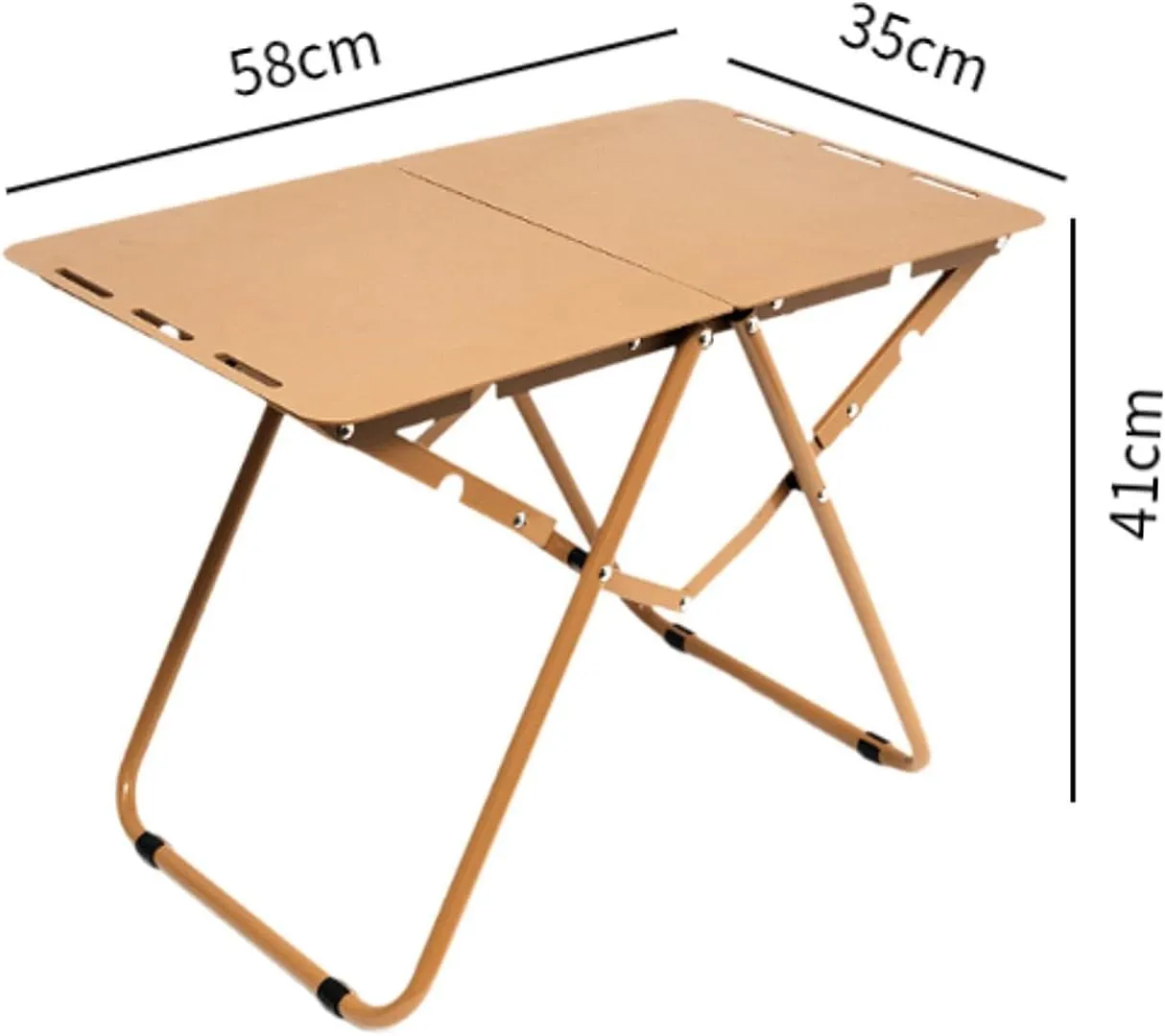 Portable Folding Table for Outdoor Dining and Camping Trips, Brown