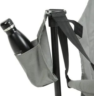 Portable Hammock Camping Chair with Adjustable Back, Rocking Design, Cup Holder, and Carry Bag, Grey