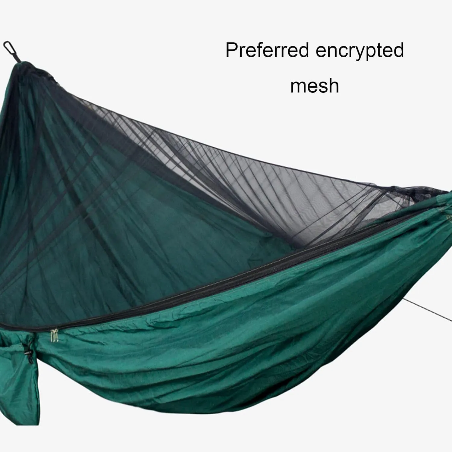 Portable Hammocks, Camping Hammock with Mosquito Net,Travel Lightweight Hammocks with Tree Straps and Solid Carabiners, Hold Up to 660lbs (Green2)