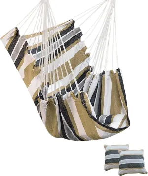 Portable Hammocks Outdoor Hammock Thicken Chair Hanging Portable Relaxation Canvas Swing Travel Camping Lazy Chair Hammock for Outdoor(Coffee B)