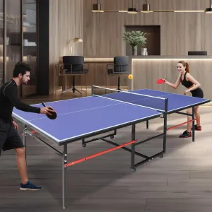 Portable Table Tennis Tables– Professional Outdoor Ping Pong Table Game, Foldable Ping Pong Game Set for Indoor/Outdoor, Ping Pong Table Top with Net, 2 Paddles and 3 Balls, Playback Mode