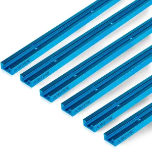 POWERTEC 71119-P3, 36 Inch Double-Cut Profile Universal T-Track with Predrilled Mounting Holes,for Woodworking Jigs and Fixtures, Drill Press Table, Router Table, Workbench, 6 Count, Pack of 1
