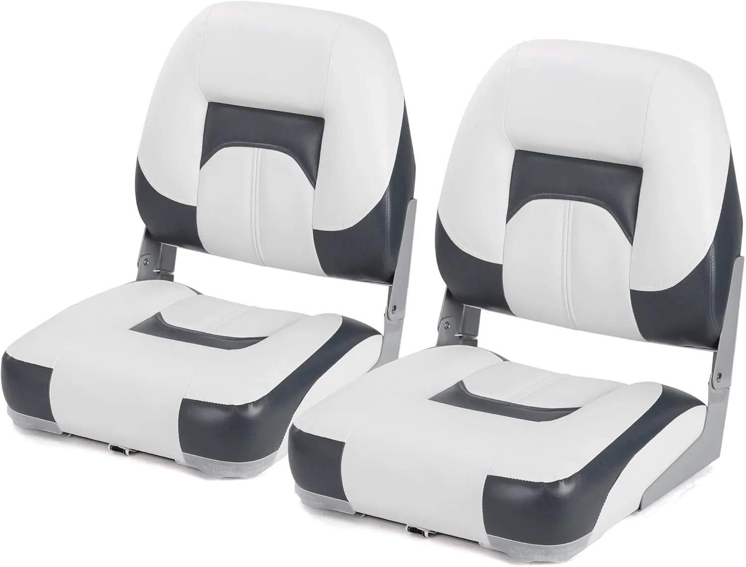 Premium Marine A Pair of Low Back/High Back Folding Boat Seat, Fishing Marine Seats with Stainless Steel Screws