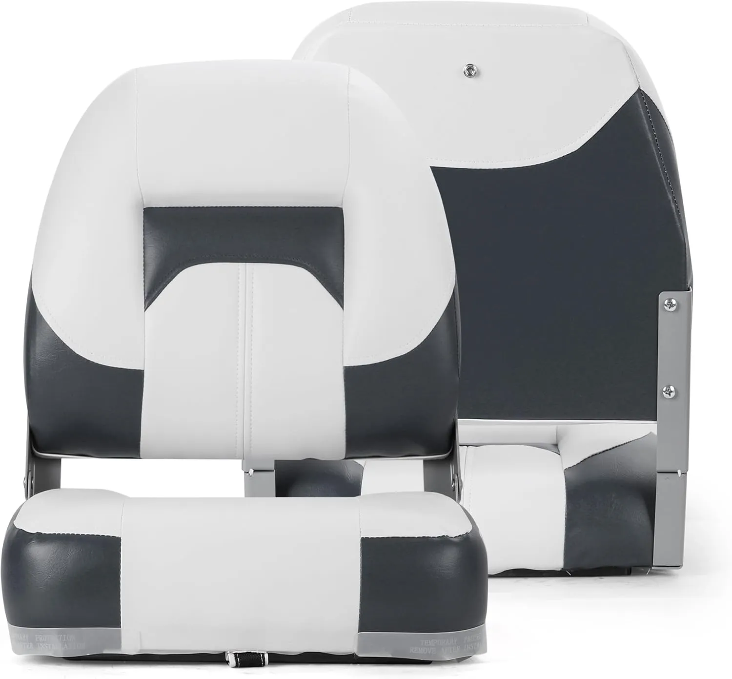 Premium Marine A Pair of Low Back/High Back Folding Boat Seat, Fishing Marine Seats with Stainless Steel Screws