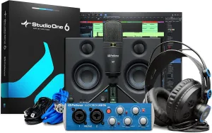 PreSonus AudioBox Studio Ultimate Bundle Complete Recording Kit with Studio Monitors and Studio One Artist and Ableton Live Lite DAW Recording Software