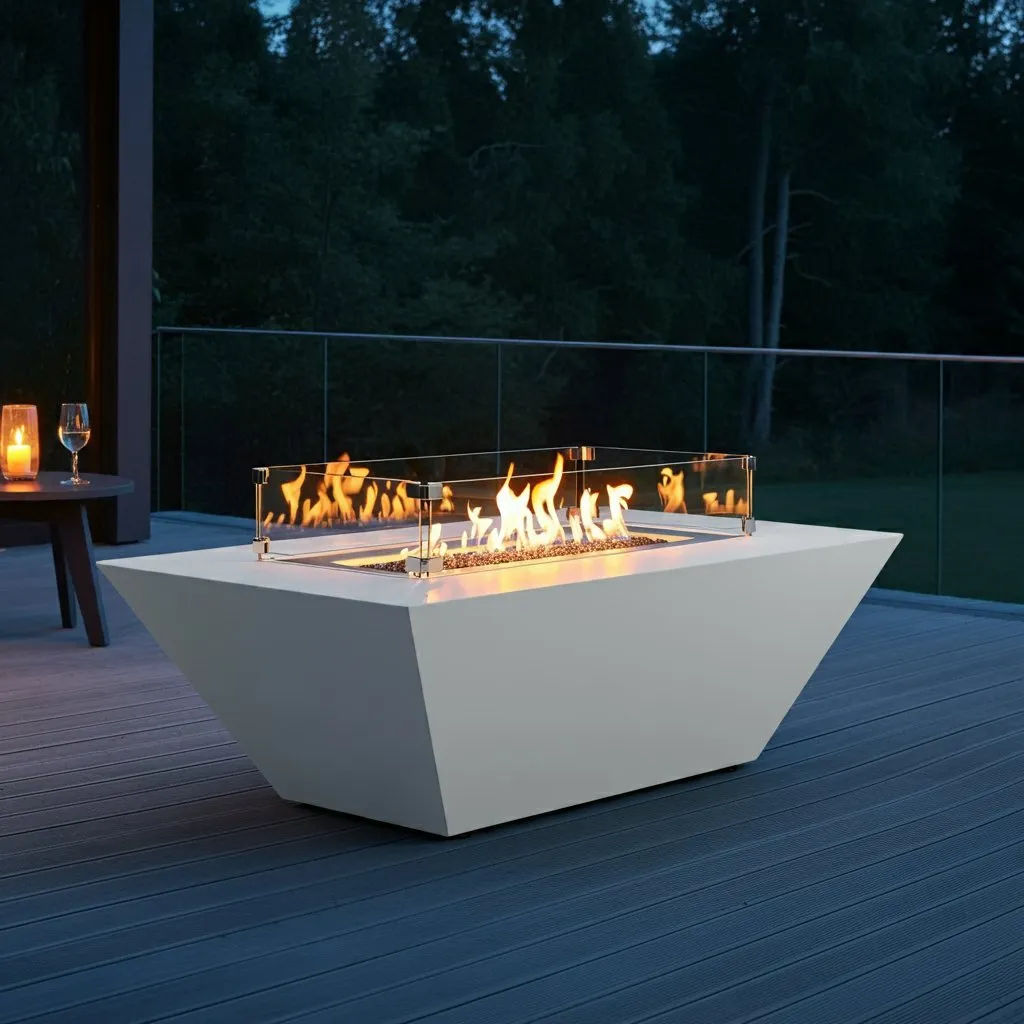 Prism Rectangle Fire Table- Aluminum