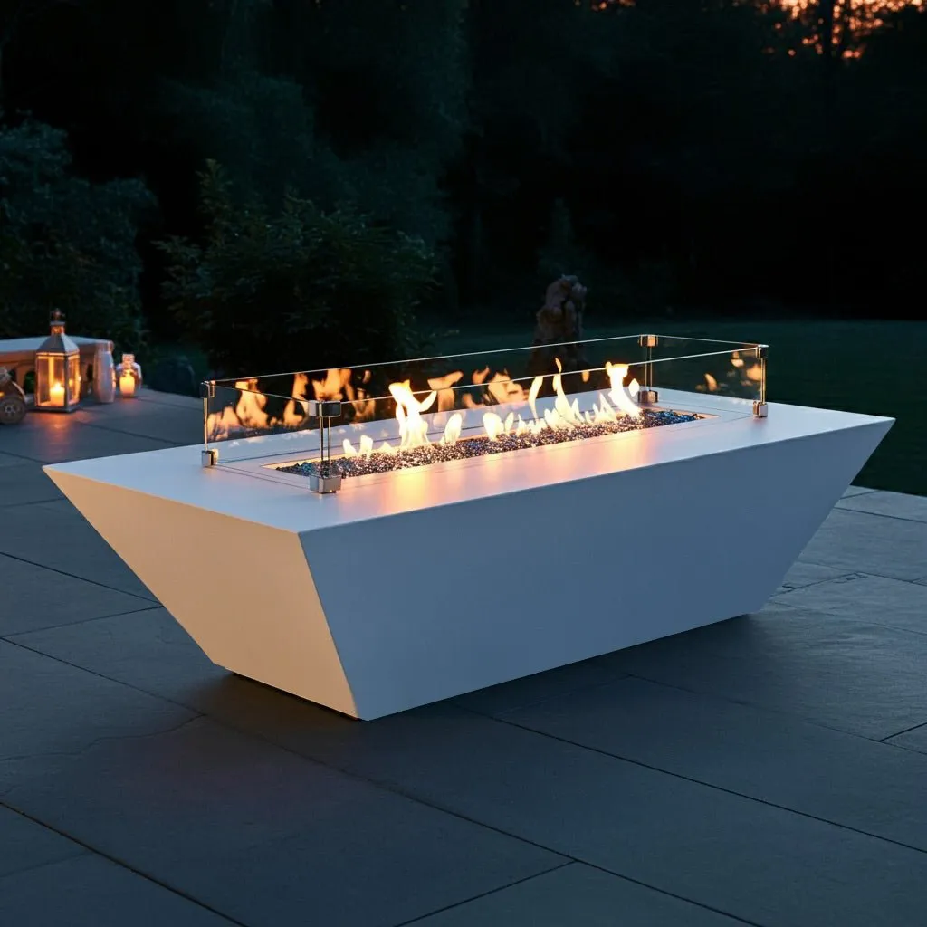 Prism Rectangle Fire Table- Aluminum