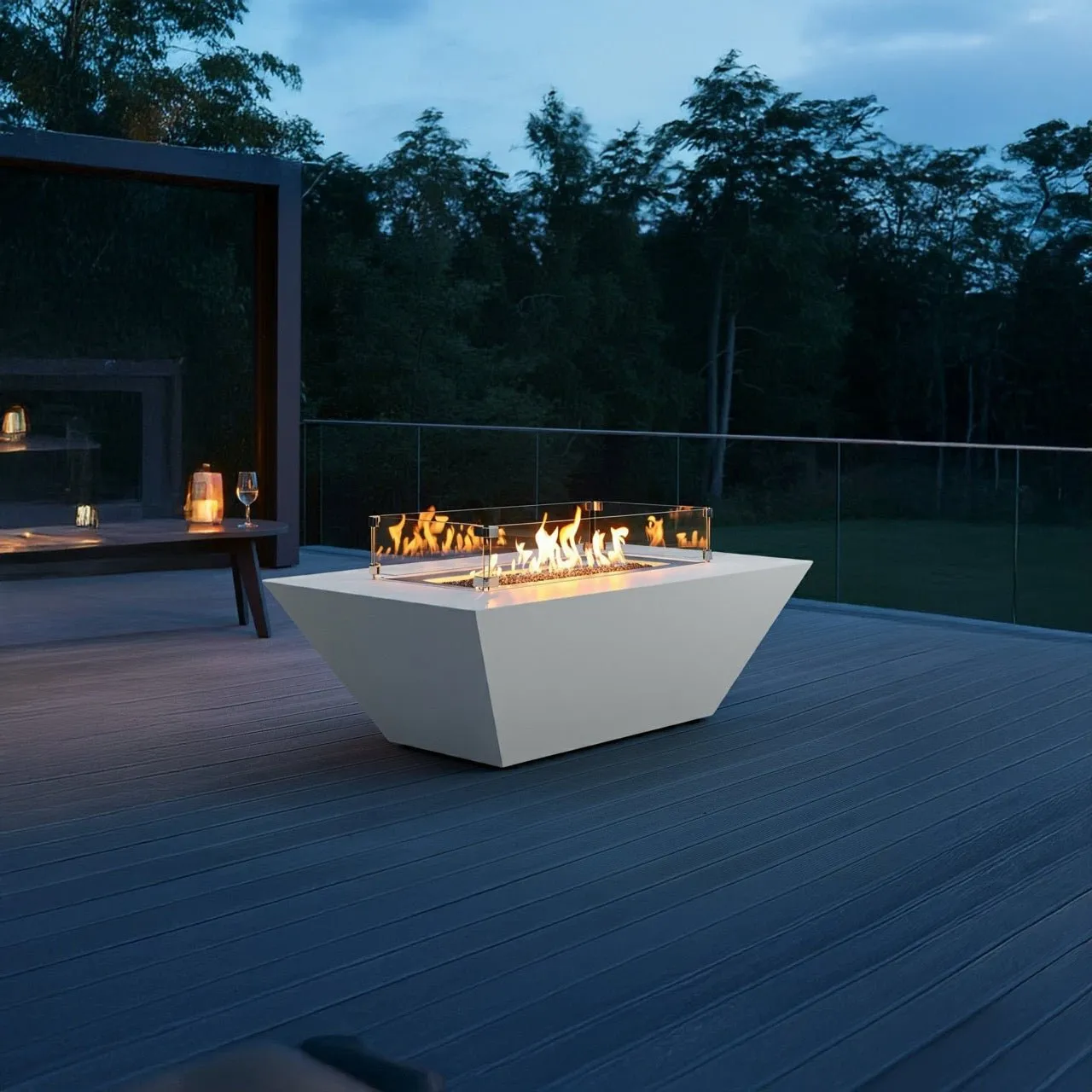 Prism Rectangle Fire Table- Aluminum