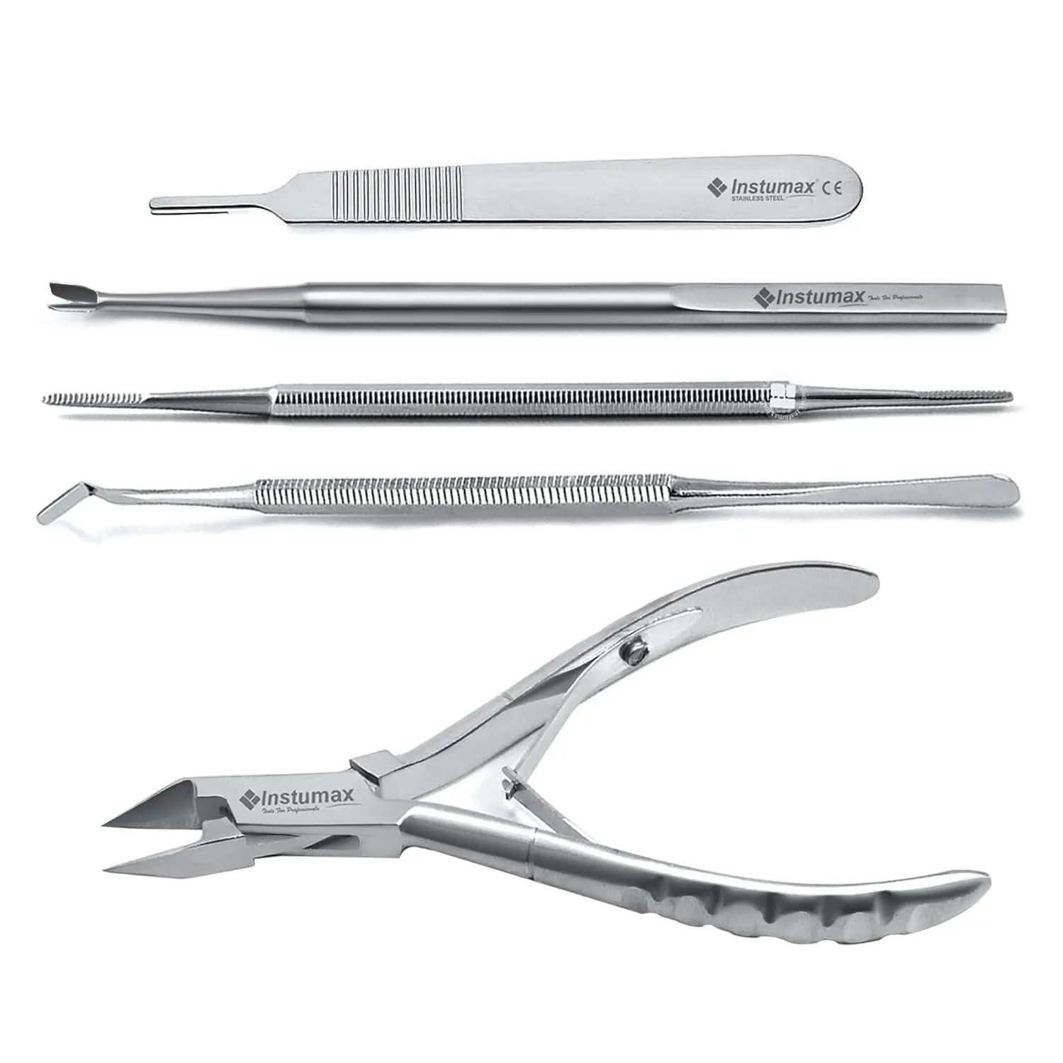 Professional Podiatry Instruments Toenail Clippers Ingrowing Remover Tools Set Nail Lifter, Ingrown Cutter Manicure, Pedicure