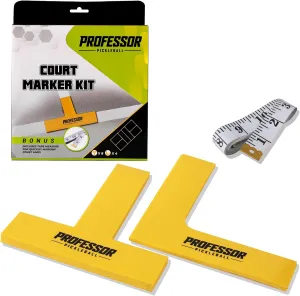 Professor Pickleball Court Marking Kit – Regulation Size Portable Pickleball Court Lines with Precision Tape Measure for Quick and Easy Setup – Perfect for Outdoor and On-The-Go Play