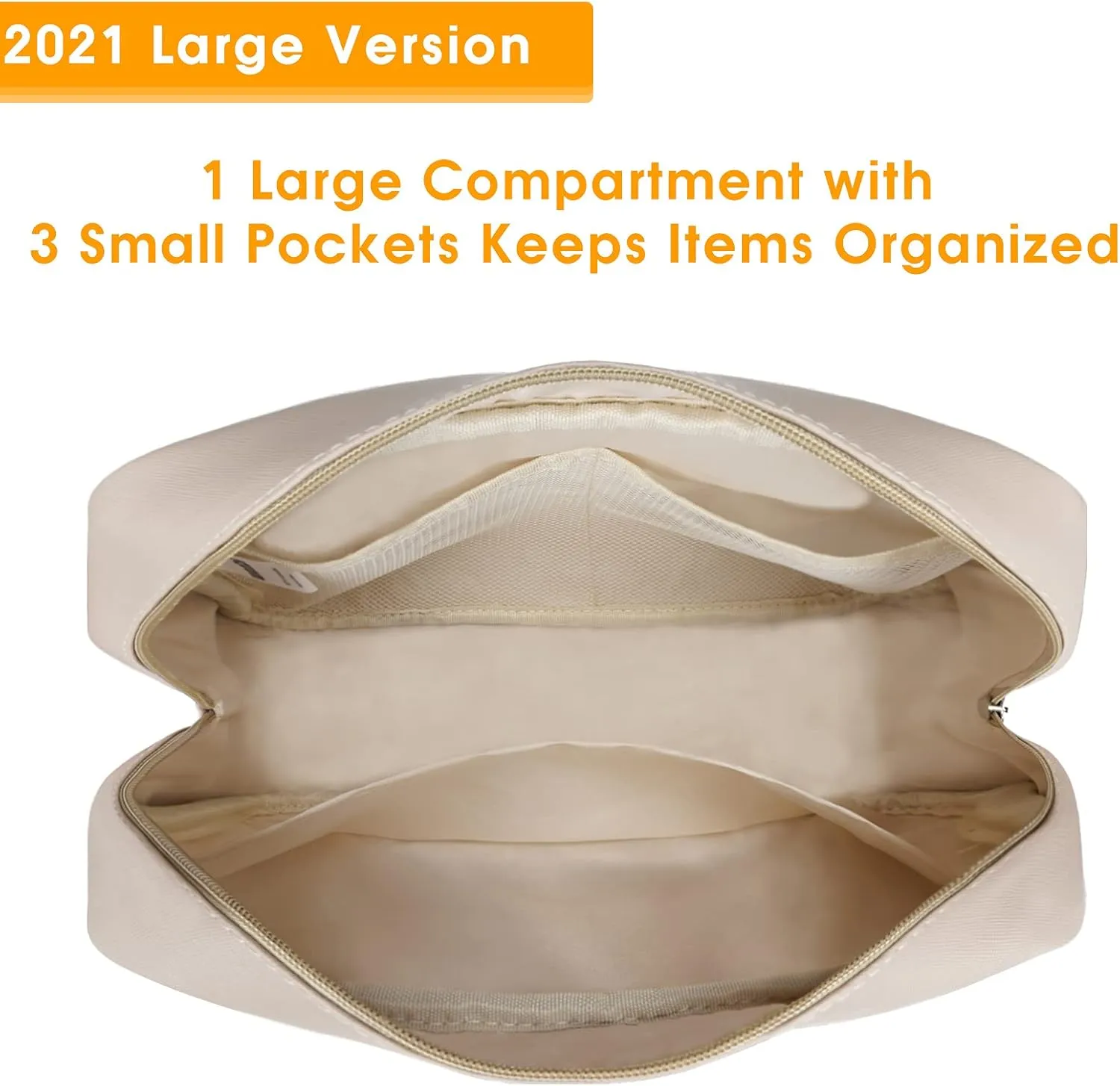 PU Leather Large Travel Toiletry Bag Women Toiletries Bag Skincare Bag Makeup Bag Organizer Make up bag Cosmetic Bag Medicine Bag for Girls (Large, Brown)