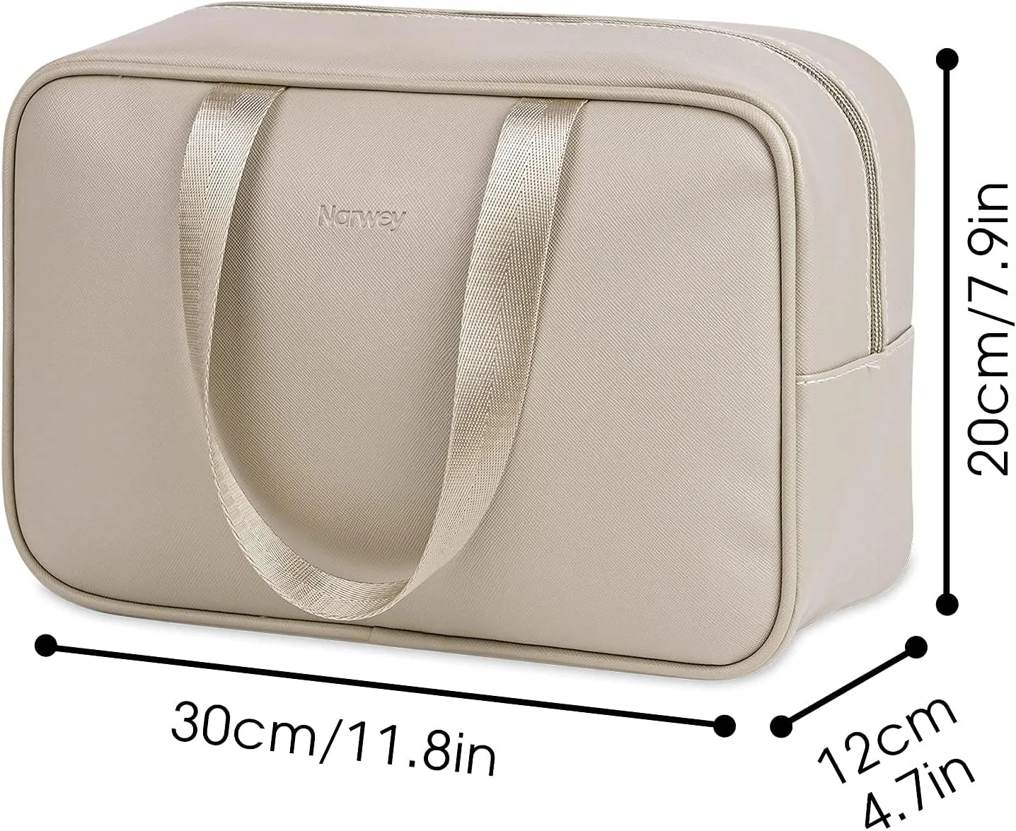 PU Leather Large Travel Toiletry Bag Women Toiletries Bag Skincare Bag Makeup Bag Organizer Make up bag Cosmetic Bag Medicine Bag for Girls (Large, Brown)