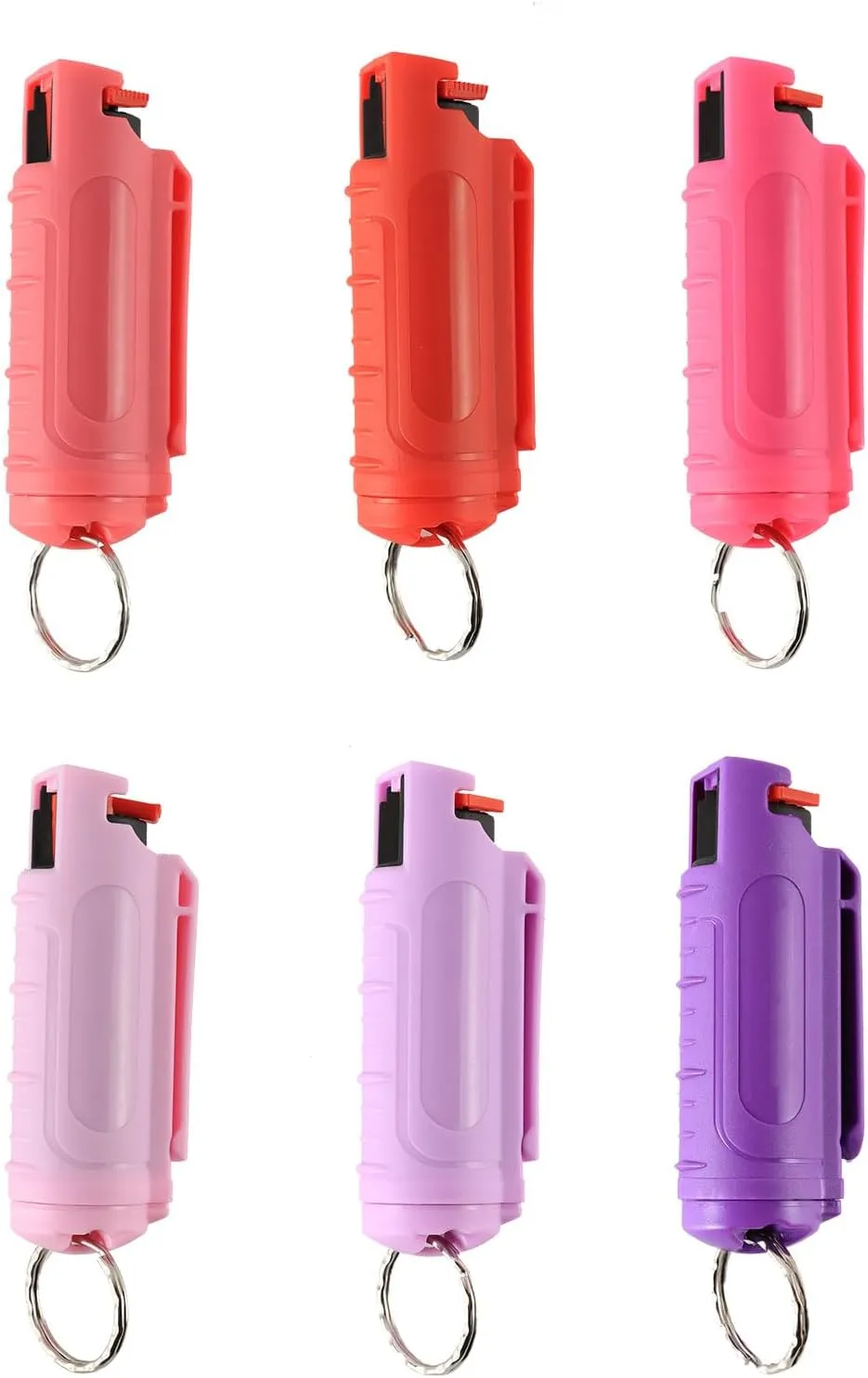 Pure Color Pepper Spray Self Defense Safety Keychain Set for Women Quick Release OC Pepper Spray Gel