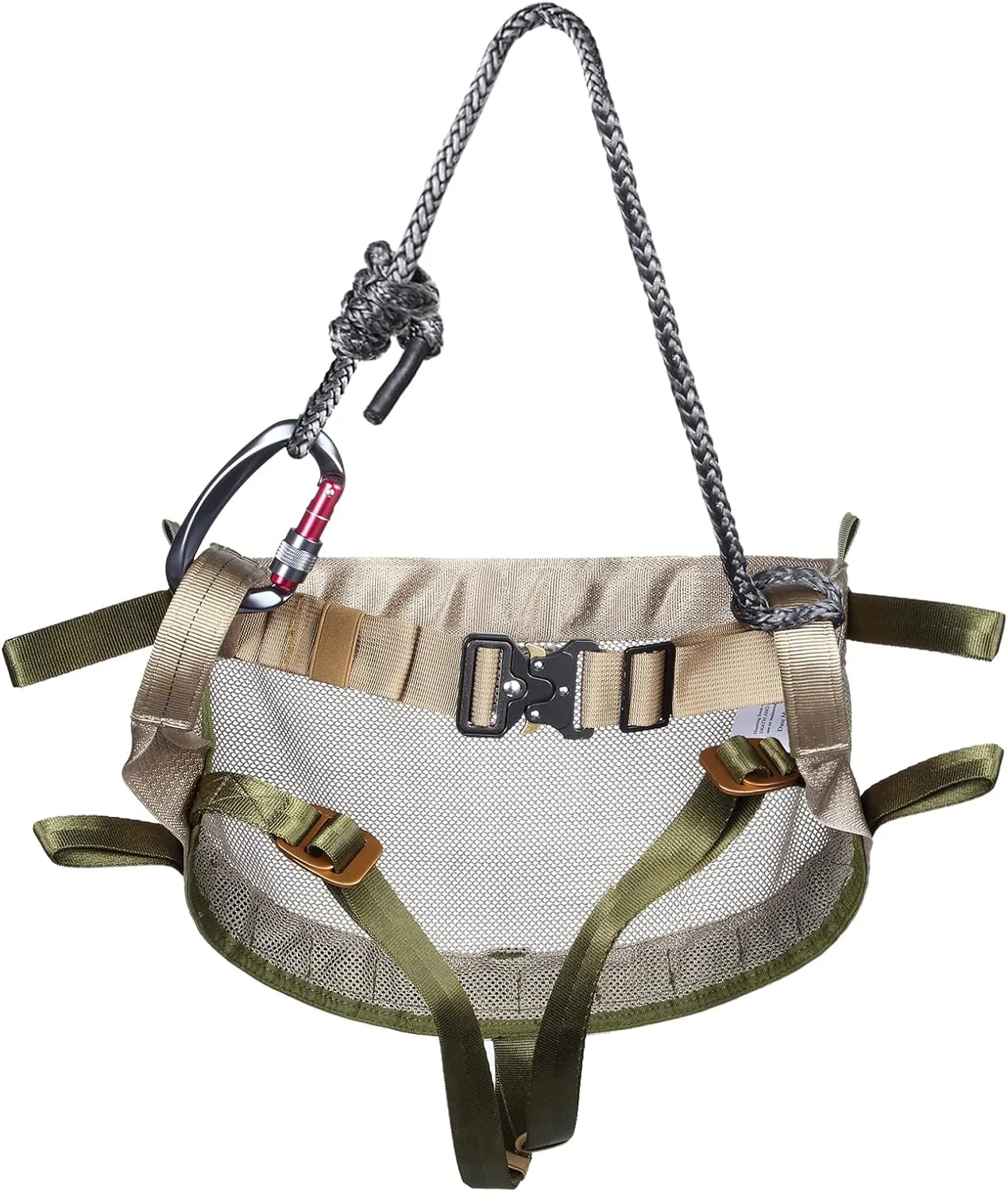 QOGIR Hunting Saddle Tree Saddle: Comfortable Saddle Hunting, Lightweight Hammock Tree Climb Saddle, Includes Adjustable Bridge, Tree Stand Accessories, Saddle Hunting Accessories