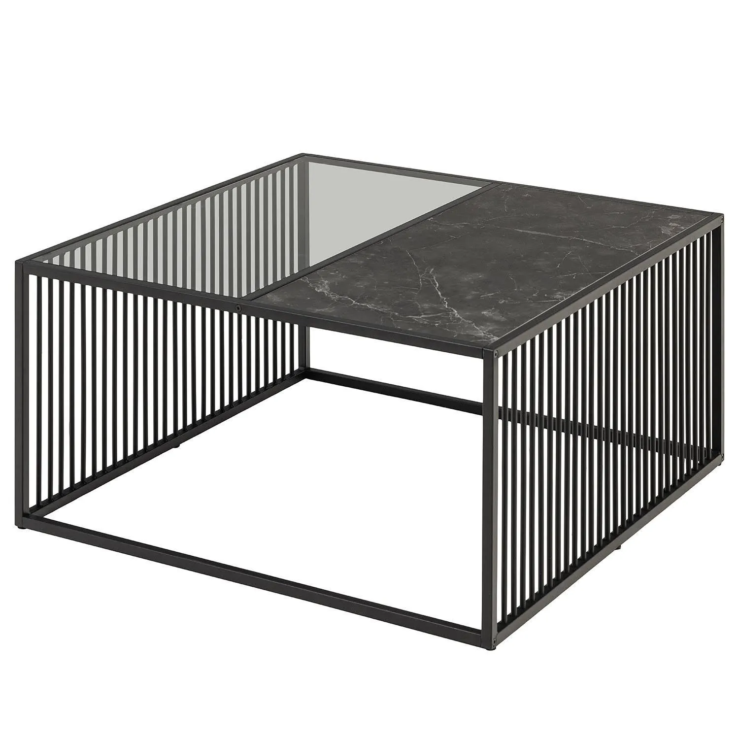 Quadrate Black Metal Coffee Table