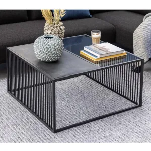 Quadrate Black Metal Coffee Table
