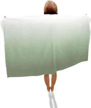 Quick-Drying Microfiber Beach Towel, Modern Simple Soft Absorbent Bath Shower Towels, Sage Green Gradient Lightweight Portable Towel/Blanket for Travel/Swimming Pool/Camping/Yoga/Gym，35x70 Inch