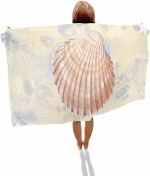 Quick-Drying Microfiber Beach Towel, Ocean Life Soft Absorbent Bath Shower Towels, Shell Vintage Lightweight Portable Towel/Blanket for Travel/Swimming Pool/Camping/Yoga/Gym，35x70 Inch