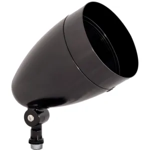 RAB Lighting HBLED13A Bullet Shape Cool LED Floodlight with Hood and Lens, Aluminum, 13 Watts, 724 Lumens, 277 Volts, Bronze Color