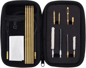 Raiseek .177 Cal & .22 Cal Airgun Cleaning Kit with Cotton Mop Brass Cleaning Rod Nylon Brushes in Zippered Organizer Compact Case
