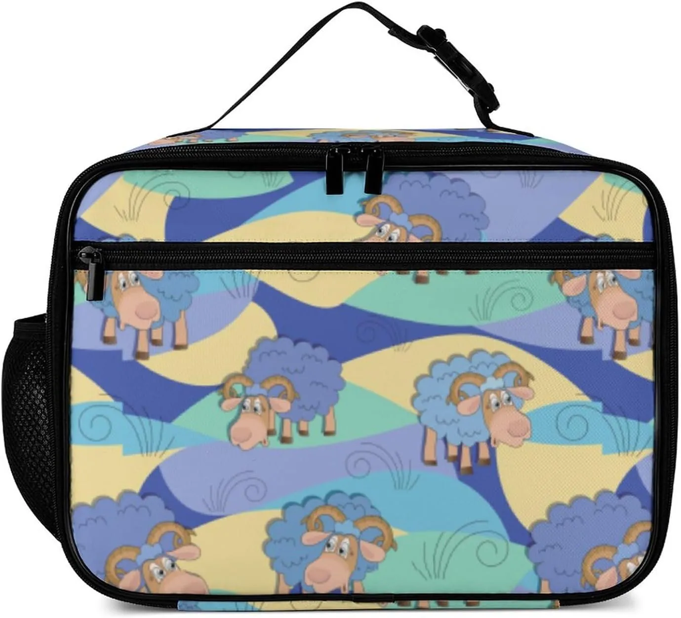Rams Graze Reusable Lunch Box Insulated Lunch Bag Cooler Bag Lunchbox Meal Food Container Tote Bag for Women Kids Girls Boy School Camping Hiking Picnic Beach Travel