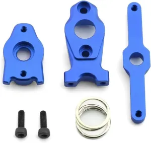 RC Car Repair Kit for Traxxas for Slash for E-Revo for Summit 1/16 Metal Steering Assembly 7043 RC Car Upgrade DIY Parts Modified Accessories(Blue)