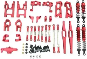 RC Upgrade Parts for Feiyue for FY03 for WLtoys 12428 12423 for 1/12 RC for Buggy Car Parts Upgrade Accessories Kit Shock Absorbers(Red)