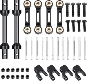 RCHUBAM Front & Rear Sway Bar Aluminum Anti-roll Bar Set Compatible with Losi 1/18 4WD Mini-LMT Monster RC Truck Car Upgrade Parts #LOS01026
