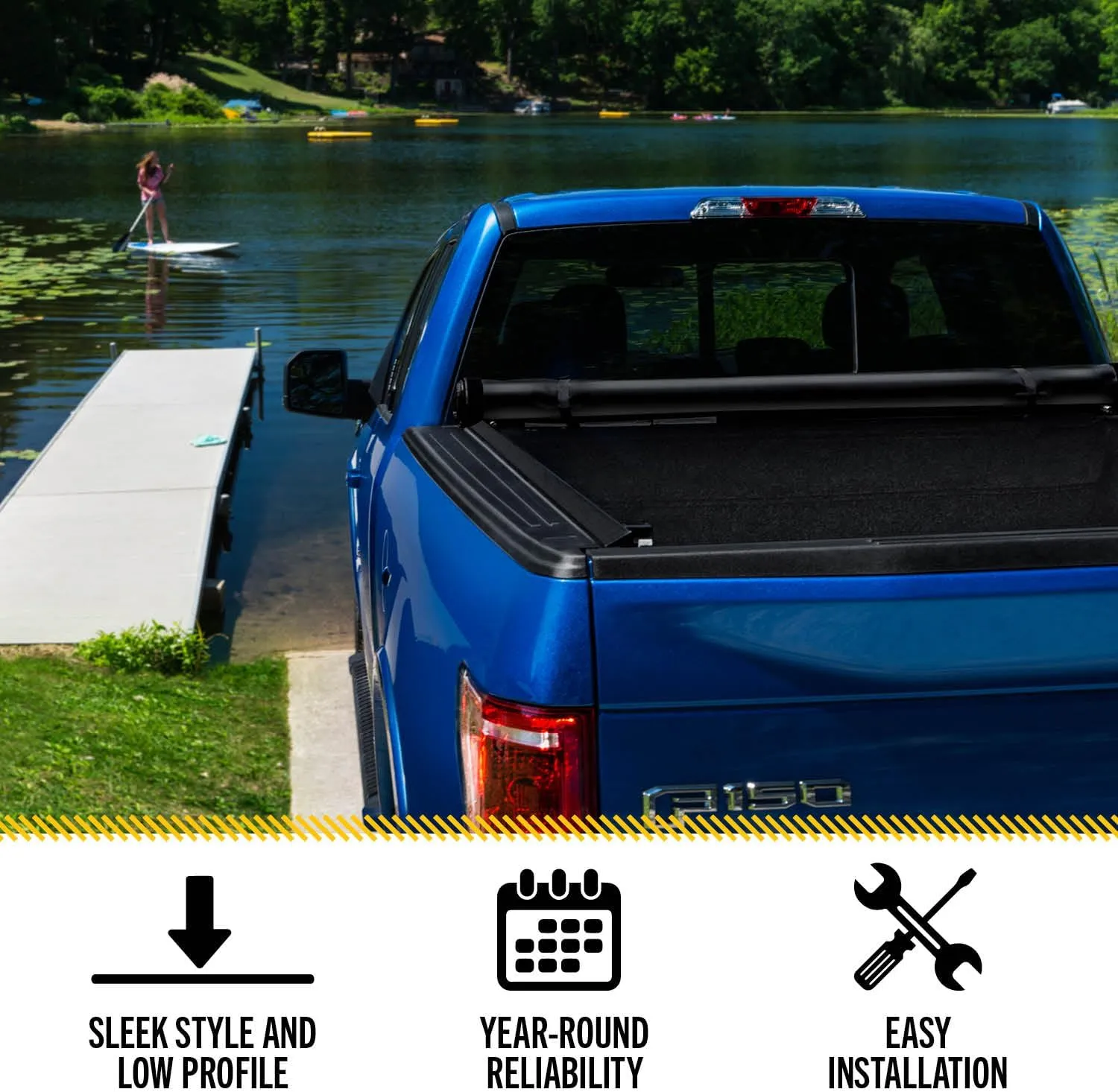 RealTruck TruXedo Lo Pro Soft Roll Up Truck Bed Tonneau Cover | 571101 | Fits 2007 - 2013 Chevy/GMC Silverado/Sierra 1500, 2007-14 2500/3500HD 6' 7" Bed (78.8")