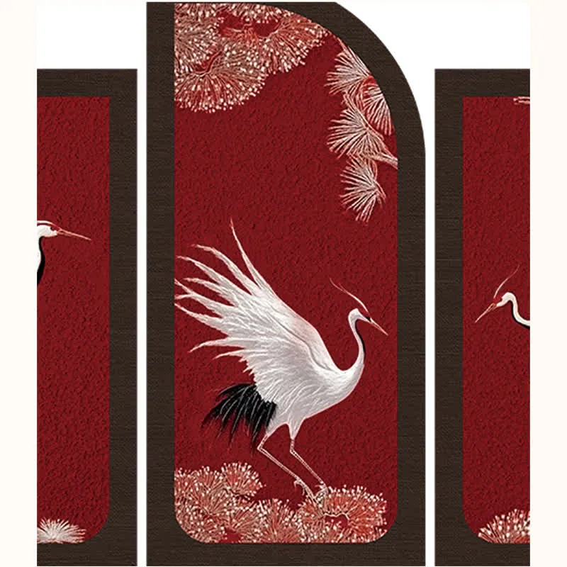 Red-crowned Crane Foldable Screen Desktop Ornament