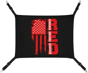 R.E.D Remember Everyone Deployed Red Friday 4 Cat Hanging Hammock Soft Breathable Pet Cage Dog Hammock with Adjustable Straps and Metal Hooks