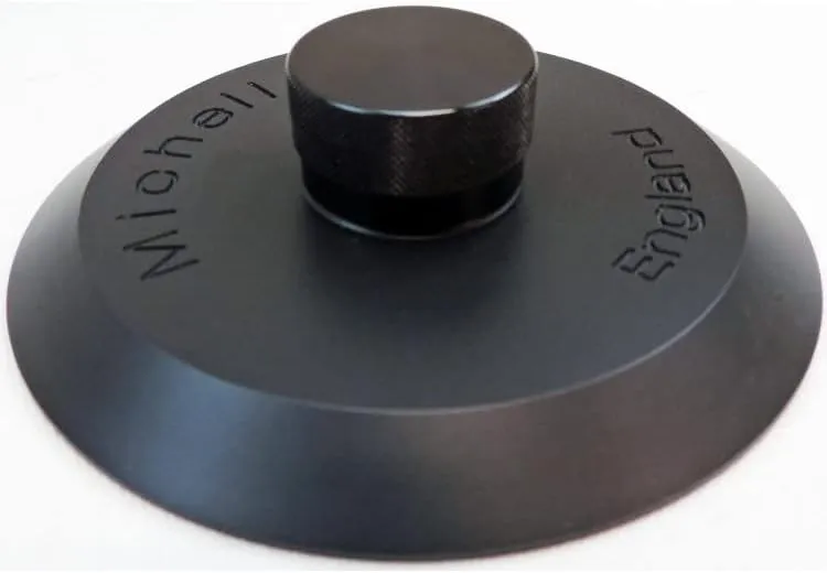 Rega 'R' Record Clamp by Michell Engineering - Upgrade-Your-Table! (Black Knob)