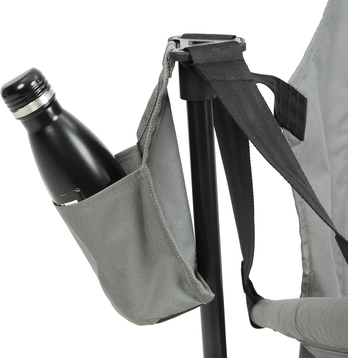 Relax Anywhere with Hammock Camping Chair, Portable Rocking Design, Adjustable Back, Cup Holder, Carry Bag, Grey (2pcs)