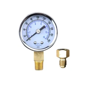Replacement Oil Burner Pumps Test Gauge 0-200 PSI Fits Oil Burner Pump Test Kit be Used for Beckett, Suntec, Webster Danfoss Fuel Pumps